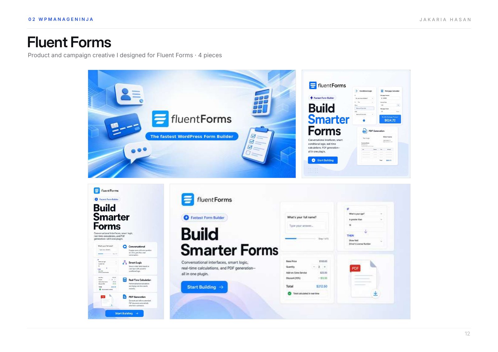 Fluent Forms: selected work from the 2026 portfolio