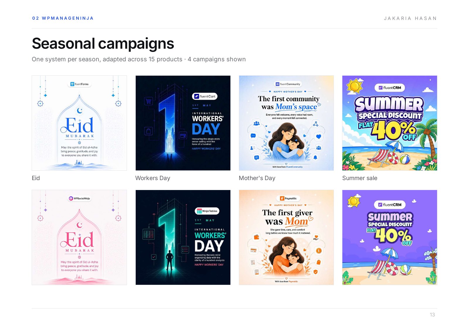 Seasonal campaigns: selected work from the 2026 portfolio