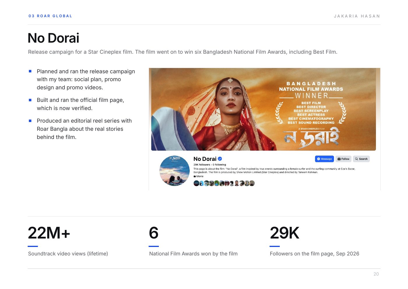 No Dorai: selected work from the 2026 portfolio