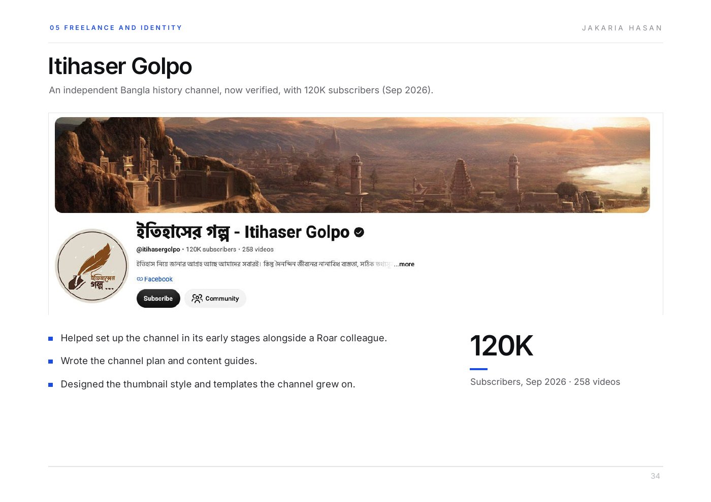 Itihaser Golpo: selected work from the 2026 portfolio